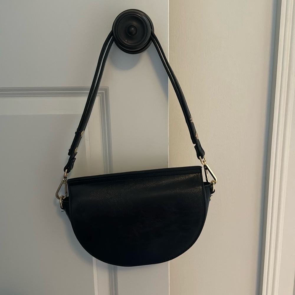 Mango leather belt/shoulder crossbody bag